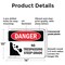 Signmission No Trespassing Steep Grade Danger Sign, Plastic, 14in W x 10in L, 2PK OS-2PACK-DS-P-1014-L-1785 - alternate 4